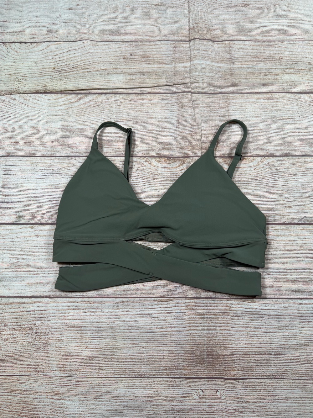 Lululemon Still Now Bra *Light Support,‎ A/B Cup  - Army Green